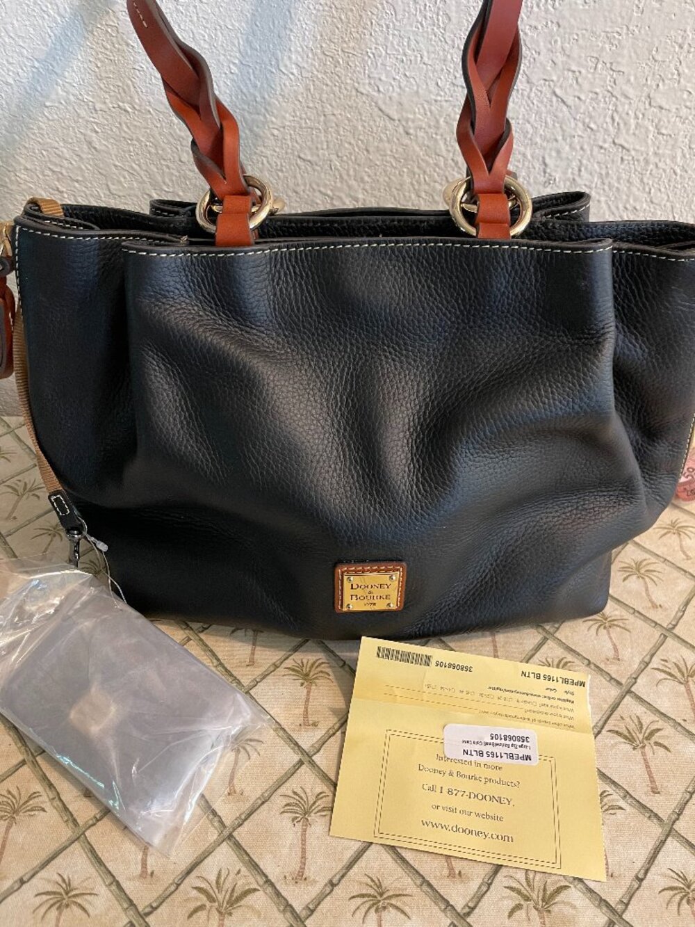 The Florentine Italian Leather Black Large Zip Barlow with Small Coin Purse